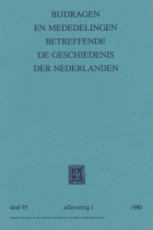 Bijdragen en Mededelingen betreffende de Geschiedenis der Nederlanden. Deel 95,  [tijdschrift] Bijdragen en Mededeelingen van het Historisch Genootschap