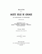Bulletin de la Société Belge de Géologie. Jaargang 12,  [tijdschrift] Bulletin de la Société Belge de Géologie