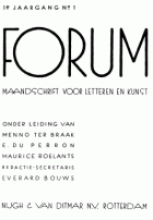 Forum. Jaargang 1,  [tijdschrift] Forum