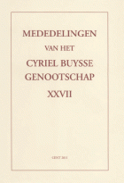 Mededelingen van het Cyriel Buysse Genootschap 27,  [tijdschrift] Mededelingen van het Cyriel Buysse Genootschap