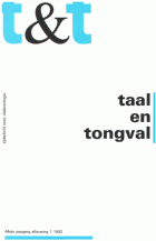 Taal en Tongval. Jaargang 44,  [tijdschrift] Taal en Tongval