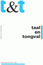 Taal en Tongval. Jaargang 51,  [tijdschrift] Taal en Tongval