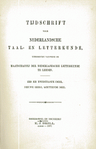 Tijdschrift voor Nederlandse Taal- en Letterkunde. Jaargang 26,  [tijdschrift] Tijdschrift voor Nederlandse Taal- en Letterkunde