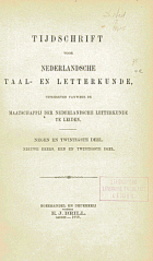 Tijdschrift voor Nederlandse Taal- en Letterkunde. Jaargang 29,  [tijdschrift] Tijdschrift voor Nederlandse Taal- en Letterkunde