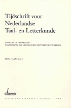 Tijdschrift voor Nederlandse Taal- en Letterkunde. Jaargang 111,  [tijdschrift] Tijdschrift voor Nederlandse Taal- en Letterkunde