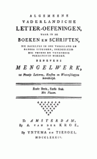 Vaderlandsche letteroefeningen. Jaargang 1784,  [tijdschrift] Vaderlandsche Letteroefeningen