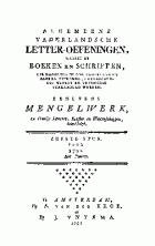 Vaderlandsche letteroefeningen. Jaargang 1791,  [tijdschrift] Vaderlandsche Letteroefeningen