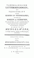 Vaderlandsche letteroefeningen. Jaargang 1824,  [tijdschrift] Vaderlandsche Letteroefeningen