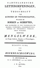 Vaderlandsche letteroefeningen. Jaargang 1840,  [tijdschrift] Vaderlandsche Letteroefeningen