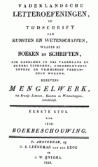 Vaderlandsche letteroefeningen. Jaargang 1846,  [tijdschrift] Vaderlandsche Letteroefeningen