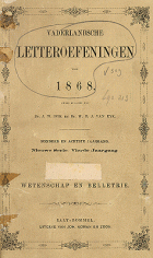 Vaderlandsche letteroefeningen. Jaargang 1868,  [tijdschrift] Vaderlandsche Letteroefeningen