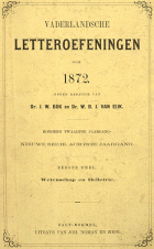 Vaderlandsche letteroefeningen. Jaargang 1872,  [tijdschrift] Vaderlandsche Letteroefeningen