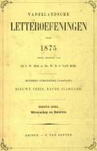 Vaderlandsche letteroefeningen. Jaargang 1875,  [tijdschrift] Vaderlandsche Letteroefeningen