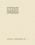 Verslagen en mededelingen van de Koninklijke Vlaamse Academie voor Taal- en Letterkunde 1953,  [tijdschrift] Verslagen en mededelingen van de Koninklijke Vlaamse Academie voor Taal- en Letterkunde