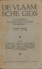 De Vlaamsche Gids. Jaargang 12,  [tijdschrift] Vlaamsche Gids, De