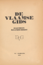 De Vlaamse Gids. Jaargang 35,  [tijdschrift] Vlaamsche Gids, De