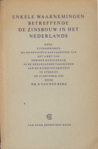 Enkele waarnemingen betreffende de zinsbouw in het Nederlands, B. van den Berg