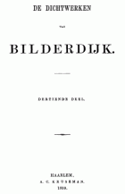 De dichtwerken van Bilderdijk. Deel 13, Willem Bilderdijk