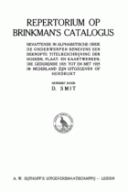 Brinkman's cumulatieve catalogus van boeken 1921-1925 (Repertorium en titelcatalogus), Carel Leonard Brinkman