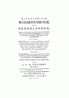 Biographisch woordenboek der Nederlanden. Deel 1, Jacques Alexandre de Chalmot