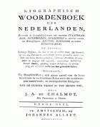 Biographisch woordenboek der Nederlanden. Deel 3, Jacques Alexandre de Chalmot