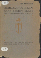 Oorlogsnovellen, Ernest Claes