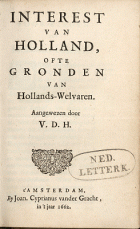 Interest van Holland, ofte gronden van Hollands-Welvaren, Pieter de la Court