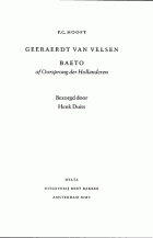 Geeraerdt van Velsen. Baeto, of oorsprong der Hollanderen, P.C. Hooft