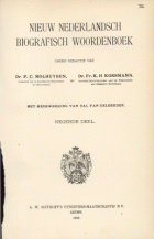 Nieuw Nederlandsch biografisch woordenboek. Deel 9, P.J. Blok, P.C. Molhuysen