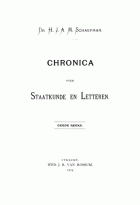 Chronica over Staatkunde en Letteren. Deel 3: 1903, H.J.A.M. Schaepman