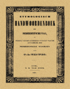 Etymologisch handwoordenboek der Nederduitsche taal, Johannes Leonardus Terwen