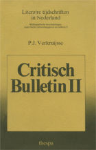 Critisch Bulletin. Deel 2: Index, P.J. Verkruijsse