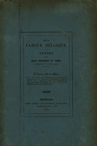 De la langue belgique, J.F. Willems