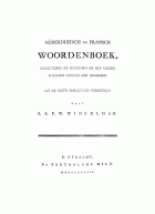 Néderduitsch en Fransch woordenboek. Deel 1, O.R.F.W. Winkelman