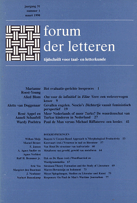 Forum der Letteren. Jaargang 1990