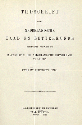 Tijdschrift voor Nederlandse Taal- en Letterkunde. Jaargang 52