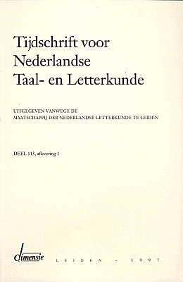 Tijdschrift voor Nederlandse Taal- en Letterkunde. Jaargang 113