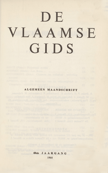 De Vlaamse Gids. Jaargang 48