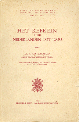 Het refrein in de Nederlanden tot 1600